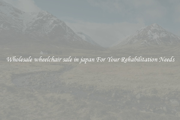 Wholesale wheelchair sale in japan For Your Rehabilitation Needs