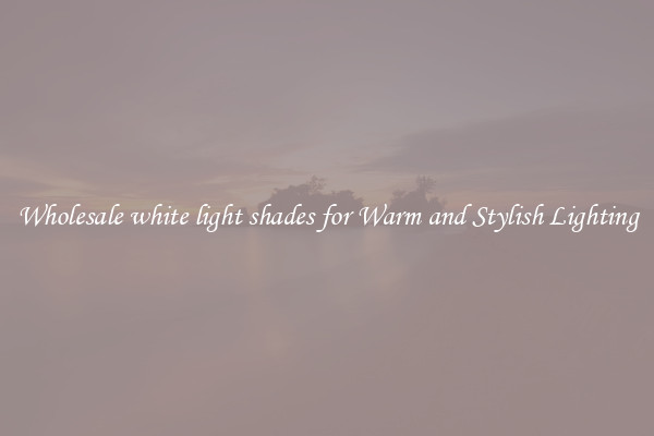 Wholesale white light shades for Warm and Stylish Lighting