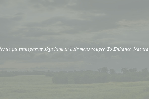 Wholesale pu transparent skin human hair mens toupee To Enhance Natural Hair