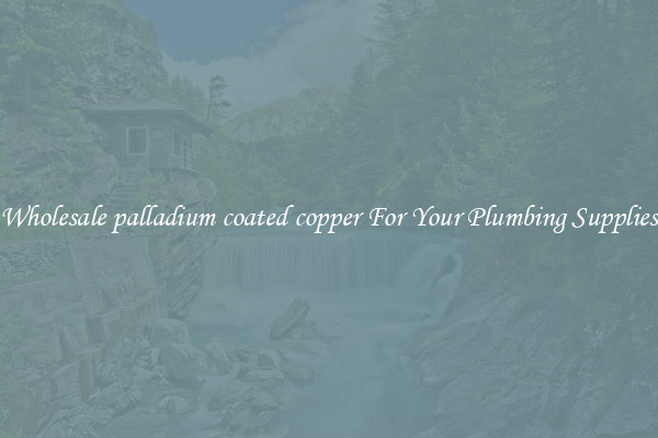 Wholesale palladium coated copper For Your Plumbing Supplies