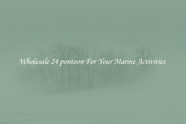 Wholesale 24 pontoon For Your Marine Activities 