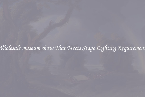 Wholesale museum show That Meets Stage Lighting Requirements
