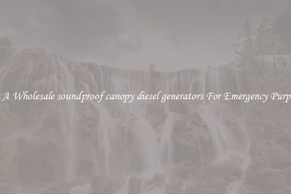 Get A Wholesale soundproof canopy diesel generators For Emergency Purposes