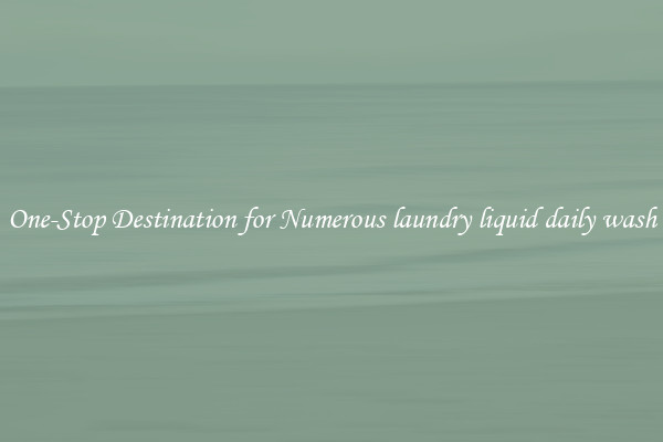 One-Stop Destination for Numerous laundry liquid daily wash