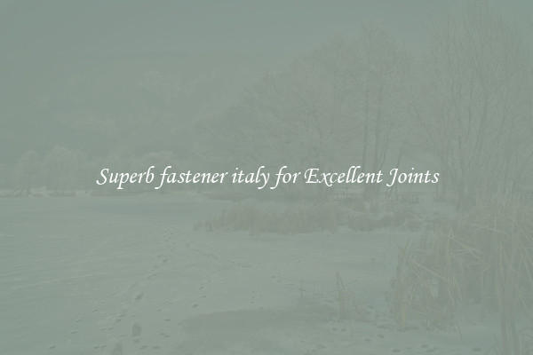 Superb fastener italy for Excellent Joints