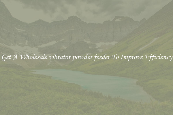 Get A Wholesale vibrator powder feeder To Improve Efficiency