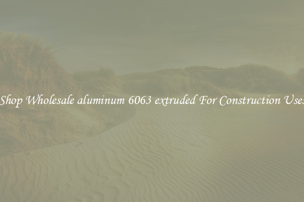 Shop Wholesale aluminum 6063 extruded For Construction Uses