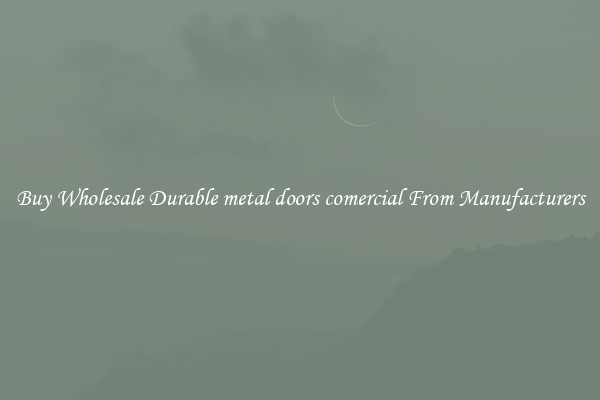 Buy Wholesale Durable metal doors comercial From Manufacturers