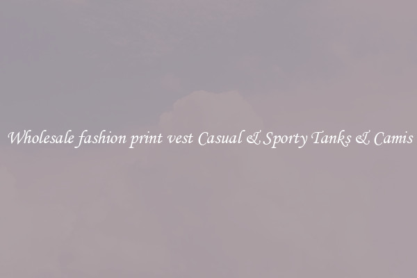 Wholesale fashion print vest Casual & Sporty Tanks & Camis